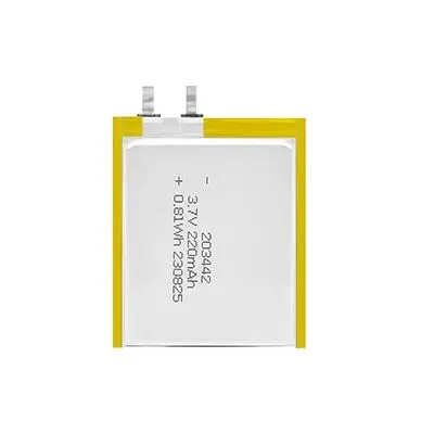 023442 220mAh 3.7V Ultra-thin Lithium Polymer Battery Customization