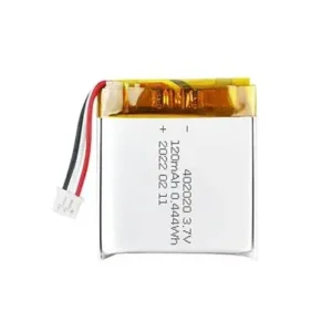 402020 120mAh 3.7V Lithium Polymer Battery Customization