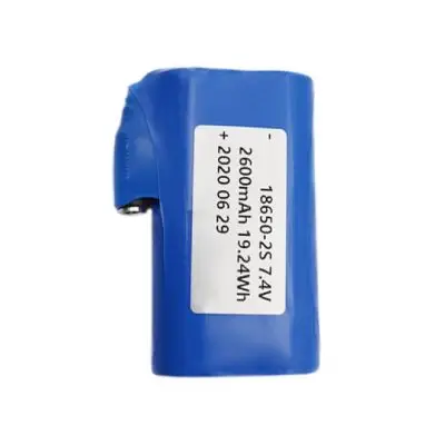18650 2600mAh 7.4V 2S Lithium Polymer Battery Customization