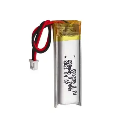 601235 200mAh 3.7V Lithium Polymer Battery Customization