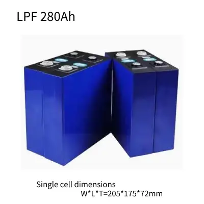3.2V 280Ah LiFePO4 Lithium Prismatic Iron Battery Customization