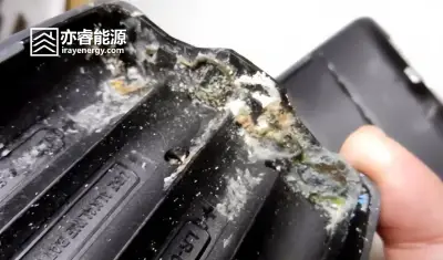 Battery Electrolyte Corrosion on Casing Illustration