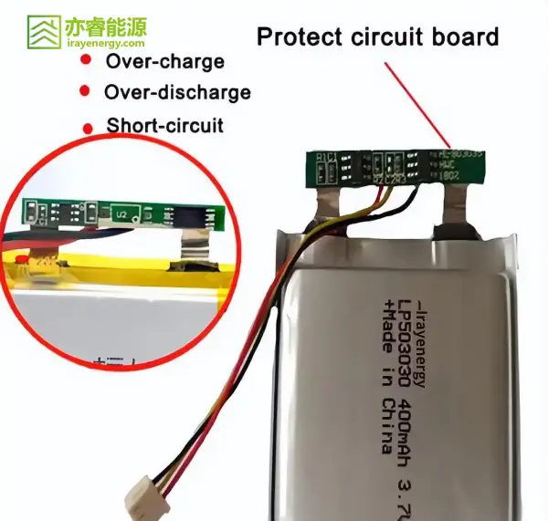 Irayenergy 503030-400mAh Battery Protection Board Detail Display