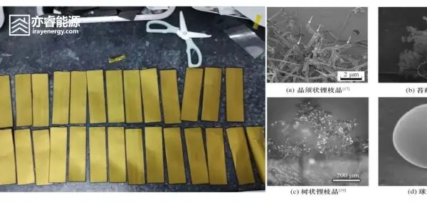 Microscopic View of Lithium Dendrites on Battery Electrodes